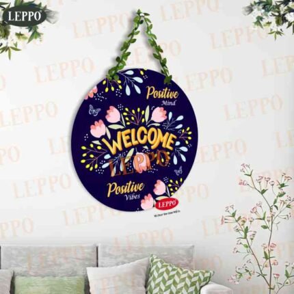 Wall Hanging - Welcome Positive Mind Vibe Wall Hanging for Home Decorative Items