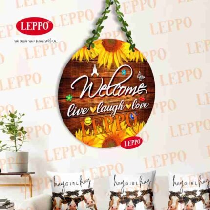 Wall Hanging - Welcome Live-Laugh-Love Good Vibes Wall Hanging for Home Decorative Items