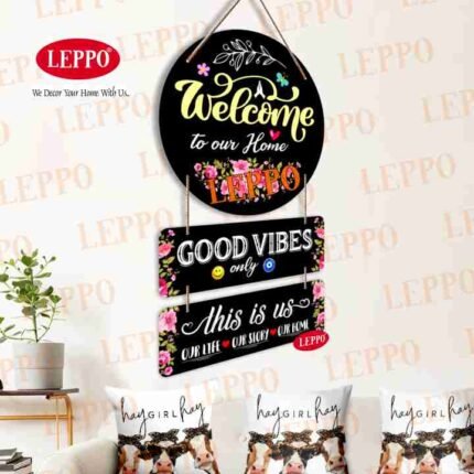 Wall Hanging - Wooden Hanging for Home Entrance & Living Room | Good Vibes Wooden Wall Decor | Positive Vibes Home Decor | Wall Decor Hanging