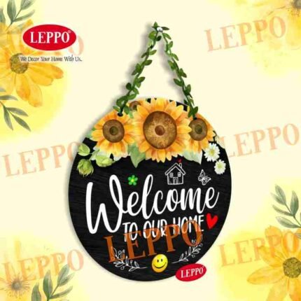 Wall Hanging - Welcome to our Home Wall Hanging Decorative item for Home Decoration Floral Flower