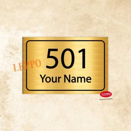 LEPPO Customized Acrylic Name Plate for Home & Office | Personalized Acrylic Name Plate Entrance | Modern Door Name | Stylish Name Plates | Weatherproof Self-Adhesive Name Plate | Door Sign | Size 4.5 x 7 Inch